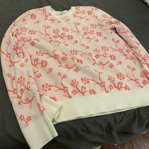 Loft pink floral sweater